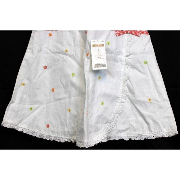 2006 Gymboree Freshly Picked Blouse Embroidered Flowers Lace sz 7 Spring Summer - Picture 4 of 9